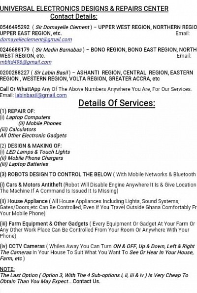 UNIVERSAL ELECTRONICS SERVICES
